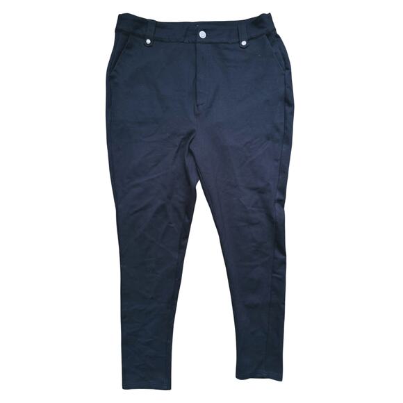 Unique Vintage Plus 1950s Rizzo High Waist Cigarette Pants Black 2X Rockabilly - Picture 2 of 4